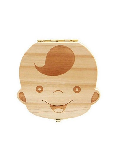 اشتري Cute Personality Baby Teeth Box Save Wooden Boxes Deciduous Souvenir Box (Boy) في الامارات
