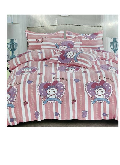 Buy Disney Three-Piece Set Cotton Quilt Single Size Comforter Bedding Set, Anime Cartoon Bed kids Duvet Cover Set in UAE