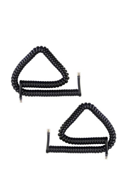 اشتري DKURVE Telephone Handset Phone Extension Curly Coil Line Cable 2pcs في الامارات