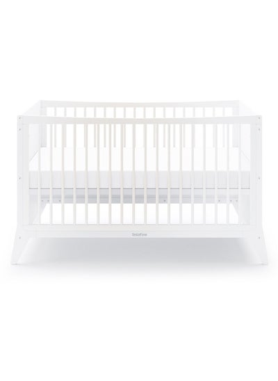 اشتري Snuzfino Cot Bed - White 74 X 153 X 88.5 Cm Suitable From Birth To 4 Years With Separate Toddler Kit في الامارات