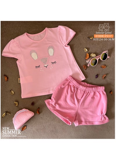 Buy Girls' pajamas, excellent quality cotton, from Senior Gentle, Rose color . in Egypt