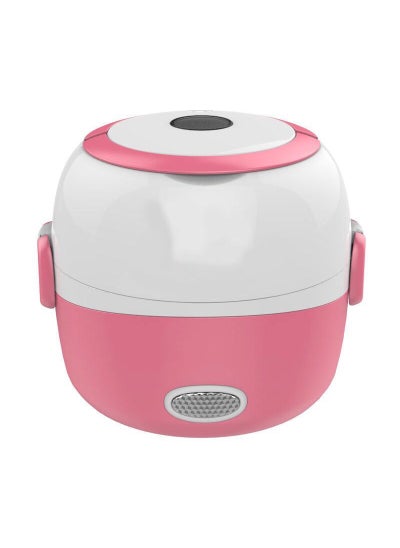 اشتري Electric heating lunch box can be inserted into the electric heating insulation hot rice artifact cooking with rice cooker small hand withdrawal office workers Wholesale Pink double-layer electric lunch box [C17] في الامارات