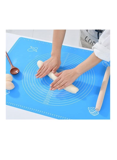 اشتري ECVV Baking Mat, Non-Stick Silicon Rolling Pastry Mat, 70 * 50cm Silicon Baking Sheets Mats,Kneading Pad Sheet Glass Fiber Rolling Dough Large Size for Cake Macaron Kitchen Tools, Assorted في السعودية