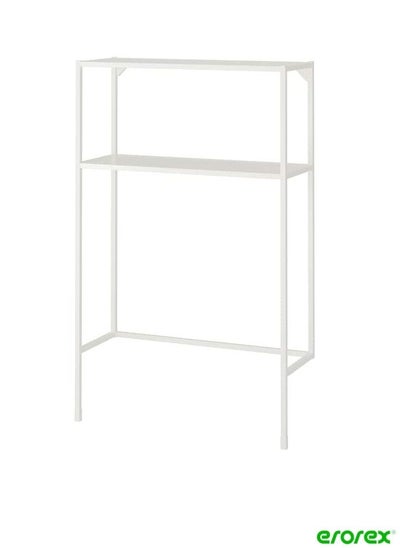 Buy Frame w shelves for washing machine white 80x30x129 cm in Saudi Arabia