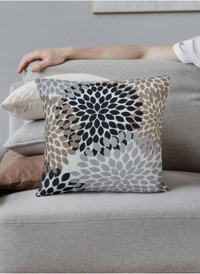 Buy Luxury Cotton Sofa Cushion Cover with A Durable Fabric With A Soft And Comfortable Texture With Floral Leaf Designs And Decent Colors On All Decors 45X45 cm in Saudi Arabia