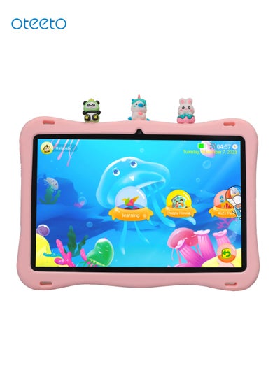 Buy Oteeto TAB 10 Kids Tablet/10.1 Inch IPS/Octa Core 1.8 GHz Processor/6GB RAM + 128GB ROM/5MP Front + 8 MP Rear Camera/Single SIM 4G Network/8000 mAh/Android 13/Includes Sticker, Little Doll 5 pcs in UAE