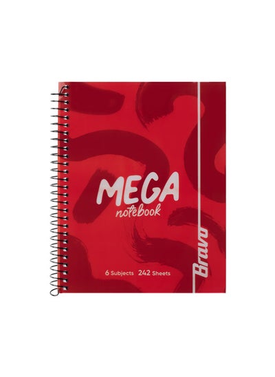 Buy New Mega Notebook Large - 6 Subjects – Red in Egypt