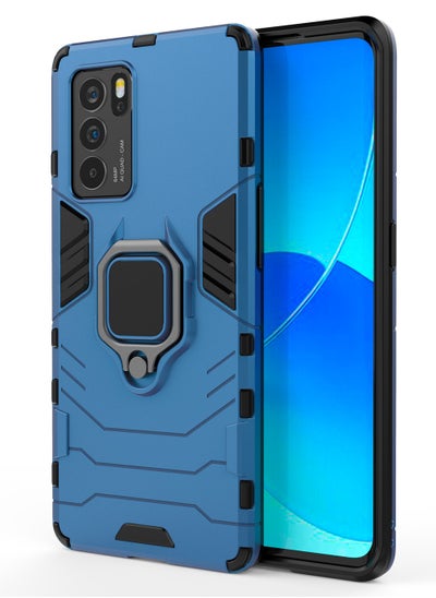 Buy OPPO Reno 6 PRO Case Cover with Bracket, Kickstand Shell Back Cover Scratch-Resistant Shock-Absorbing Protector Accessories Kickstand Stand Magnetic Car Ring Holder Protection in Saudi Arabia