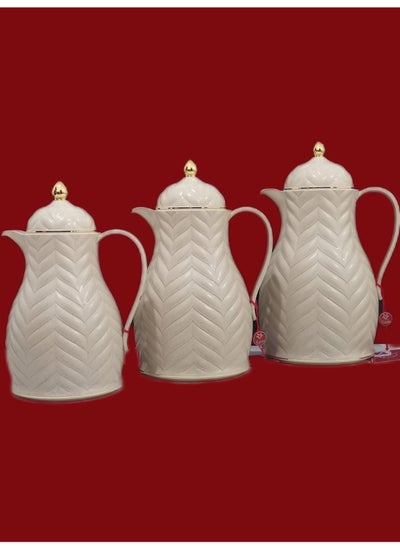 Buy Thermos Tea Set Consisting of Three Pieces Liter And A Half + Liter + Half Liter in Saudi Arabia