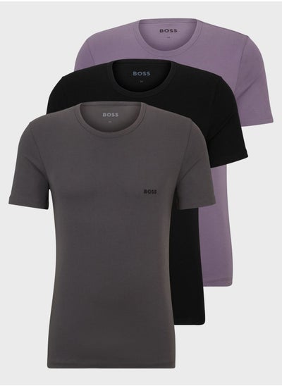 اشتري 3 Pack Assorted Crew Neck T-Shirt في السعودية