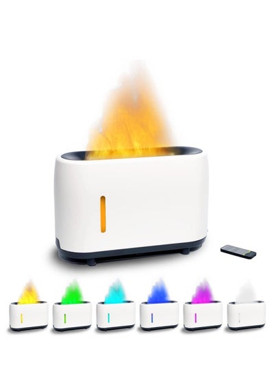 Buy Flame Diffuser Humidifier 7 Flame Colors,Essential Oil Aroma Therapy Diffuser with Waterless Auto-Off Protection,Fire Air Diffuser for Home,Office,Bedroom in UAE