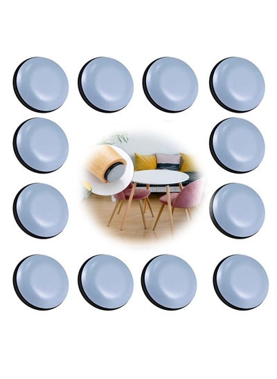 Buy Furniture Moving Pads, 12 Pcs Round Shaped Self-Stick Furniture Sliders Furniture Easy Movers Floor Protector Pads for Moving Furniture Movers Carpet Gliders Glides in UAE