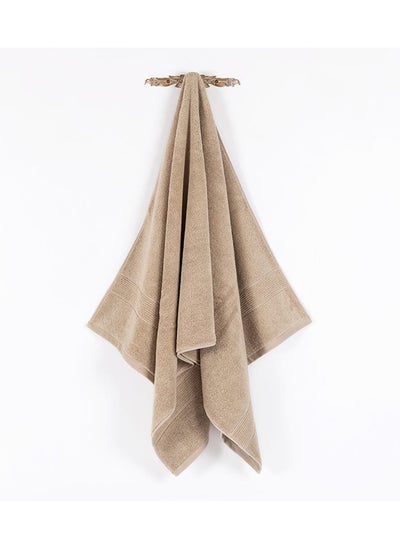 اشتري Signature Bath Towel, Beige - 140x70 cm في الامارات