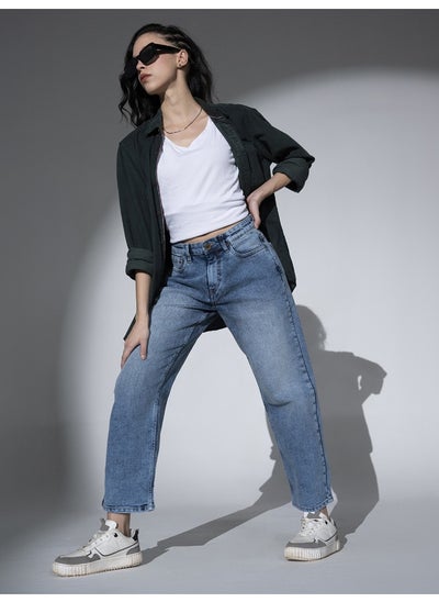 اشتري Women Mid Blue Jeans - Stylish Denim with a Perfect Fit في الامارات