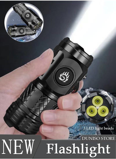 اشتري Rechargeable LED Flashlights Alloy with Fast Charge Handheld Flashlight Portable Waterproof Super Bright Flashlights for Emergencies Camping Hiking في الامارات