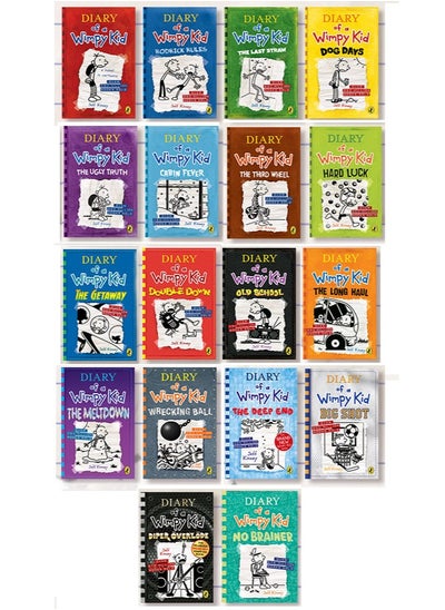 Buy Diary of a Wimpy Kid 1-18 Books Complete wimpy Series Collection, 18 Books Paperback Edition in Egypt