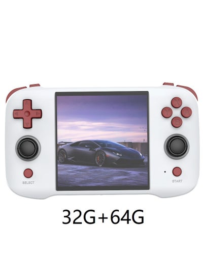 اشتري R46S Handheld  Gaming Console Linux System with 32G+64G TF Card, Preloaded with 8000+ Games,4-inch 1:1 HD720*720 Screen,FPS 60HZ 4000mAh,wifi bluetooth(White 64G) في الامارات