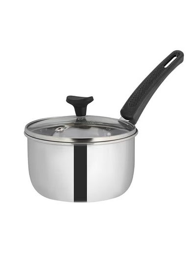 Buy DelCasa Sauce Pan with Glass Lid 15cm DC2139 in UAE