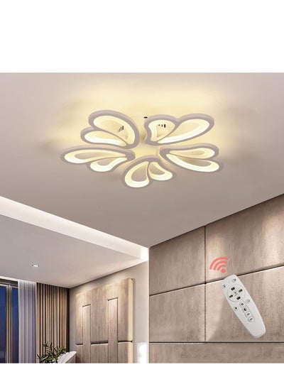 Buy Modern Ceiling Light Dimmable LED Chandelier Flush Mount Ceiling Lights Remote Control Acrylic Leaf Ceiling Lamp Fixture for Living Room Dining Room Bedroom 60W in Saudi Arabia