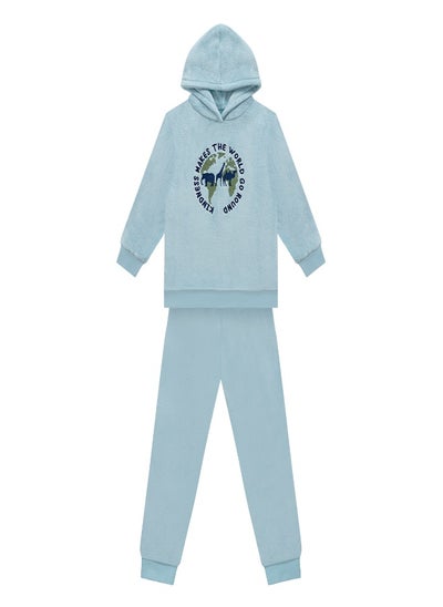 Buy 1 Pack Boys Greentreat Recycled Fleece Oversized Hoodie and Slouch Jogger in Saudi Arabia