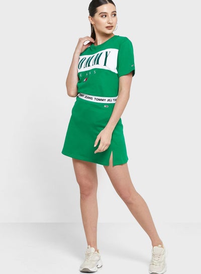 Buy High Waist Logo Mini Skirt in UAE