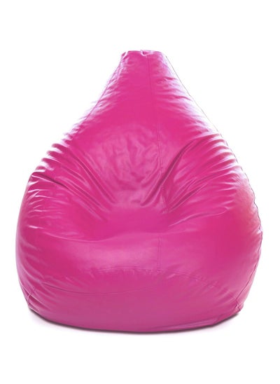 Buy Faux Leather Multi-Purpose Bean Bag With Polystyrene Filling Pink in UAE