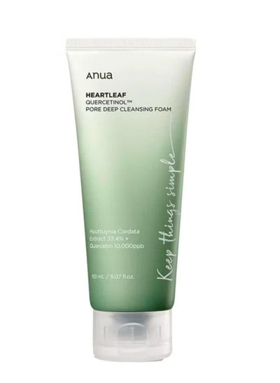 Buy Anua heartleaf quercetinol pore deep cleansing foam 150 ml in Saudi Arabia