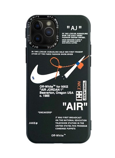 اشتري Protective Case Cover For Apple iPhone 12 Pro Max Nike off-White Case Black في الامارات