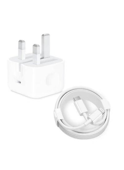 Buy 25W Adapter With Usb-C Cable White in Saudi Arabia