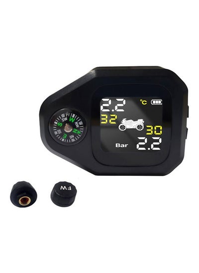 Buy 2-in-1 Motorcycle Tire Pressure Monitoring System LCD in UAE