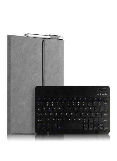 Buy Lightweight Smart Cover with Magnetically Detachable Wireless Keyboard for Honor Pad X8 Grey in Saudi Arabia