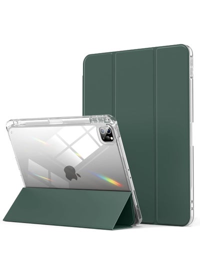 Buy Smart Case for iPad Pro 11 Inch 2024 M4 with Pencil Holder Clear Back Slim Tri-fold Folio Stand Shell Tablet Cover for iPad Pro 11” 2024 5th Generation in Saudi Arabia