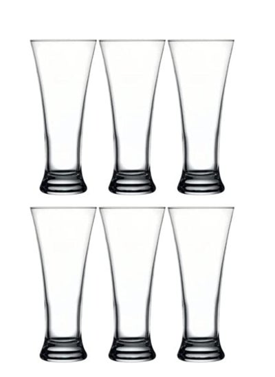 Buy Pasabahçe set of large juice cups, 6 pieces  pub  320 ml  Turkish origin in Egypt