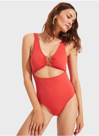 Buy Surplice Neck Swimsuit in UAE