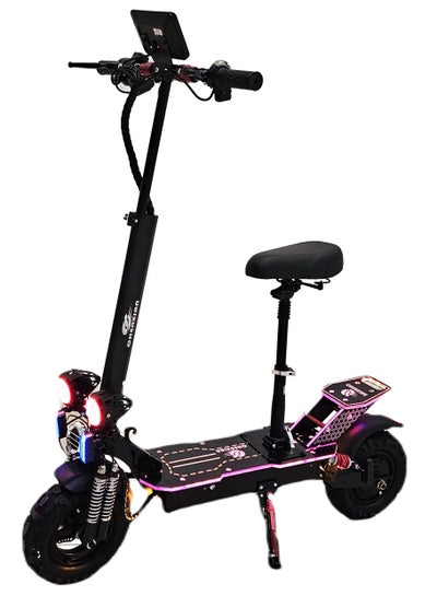 Buy Electric scooter, the pedals can be equipped with lights and can be adjusted remotely, with a maximum speed of 60 kilometers per hour. in UAE