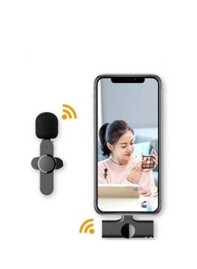 Buy Wireless Mini Microphone Connect With Mobile And Lightning Lapel Clip in UAE