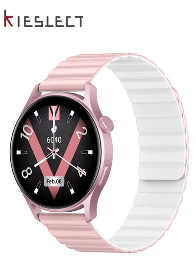 Buy Lora 2 Calling Watch Lady Smart watch With 1.3"  AMOLED Touch Screen/24H Heart Rate & SPO2 & Sleep Monitor/Smart watch Women/Double Straps(Pink) in Saudi Arabia