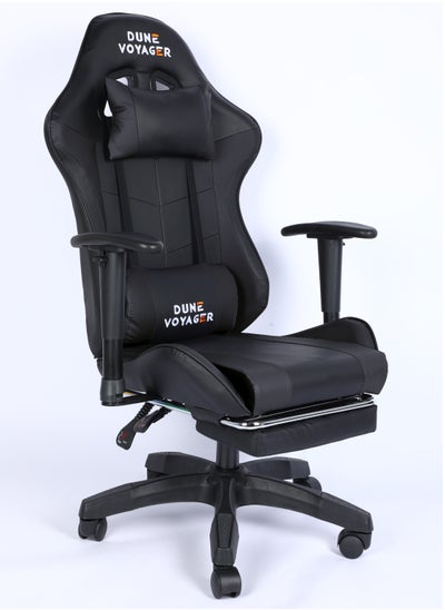 Buy Ergonomic Gaming Chair With Pedals, with 2D Adjustable Armrests, Memory Foam Seat, Adjustable Backrest (90°-135°), Lumbar and Head Pillow, 360-Degree Swivel, PU Leather for Gaming, Working, Relaxing in Saudi Arabia