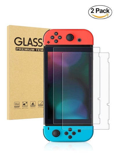 اشتري 2 Pack Screen Protector Compatible with Nintendo Switch 9H Hardness Tempered Glass Protective Film Scratch Resistant Anti-Fingerprint Crystal Clear for Nintendo Switch في الامارات