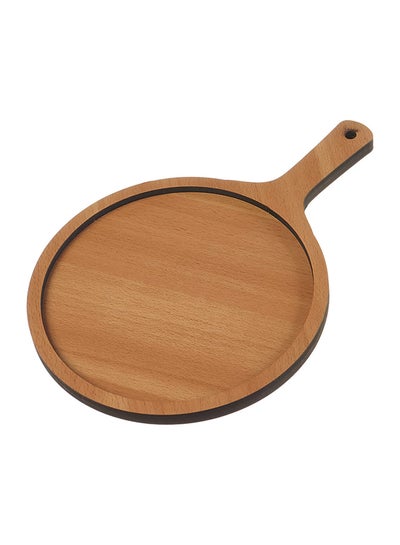 اشتري Wooden Snack Plate with Handle - Brown, 2725603245501 في مصر