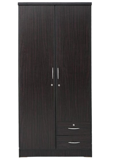 Buy 2 Door Wooden Cupboard With Lock 90x190x55 Cm in UAE