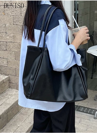 Buy Women's Shoulder Tote Bag Faux Leather Handbag for Women Large Capacity Messenger Fashionable Travel Shoulder Bag for Ladies Girls College Students in Saudi Arabia