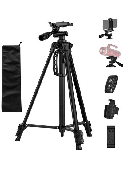 Buy Extendable Phone Tripod and Camera Stand with Bluetooth Remote and Clip in UAE