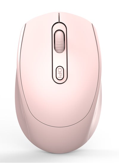 Buy M107 2.4G Wireless Mouse Ergonomic Office Mouse with 3-gear Adjustable DPI Built-in 500mAh Pink in UAE