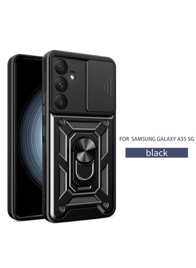 Buy Phone Cover for Samsung Galaxy A55 5G with Slide Camera Cover Military Grade Drop Protective Phone Case with Magnetic Car Mount Holder in Saudi Arabia