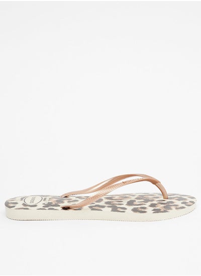 Buy Slim Leopard Print Flip Flops in Saudi Arabia