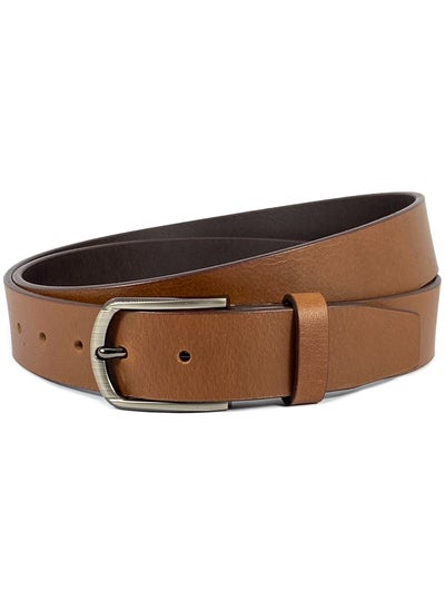 Buy CLASSIC MILANO® Genuine Leather Belt Men in an elegant GIFT BOX; Classic Jean Belt; Belts for men Mens belt Leather; Pin Buckle 35MM in UAE