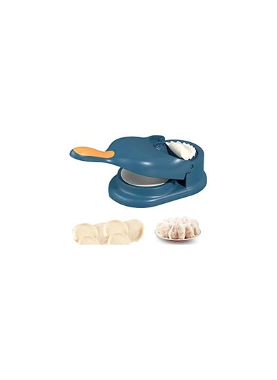 Buy 2 in 1 Dumpling Maker Double Head with Press Mould (Blue) in UAE