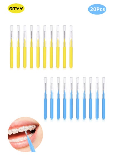 Buy 20 Pieces Interdental Brushes Dental Floss Toothpick Braces Brush Tooth Cleaning Tool Interdental Brush Tooth Care Tool in UAE