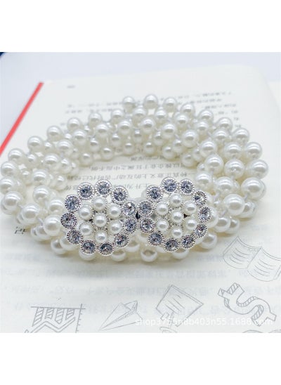 Buy Elegant Pearl Waist Chain for Dresses8-character silver 8-character silver in UAE